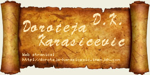 Doroteja Karašićević vizit kartica
